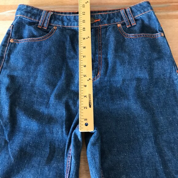 BDG Wide Leg Jeans Women 28 Blue High Rise Stretch Dark Wash Skater Grunge 18226 - Picture 8 of 13